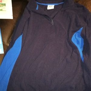 Sweater. Zip up men’s. Medium 2 shades of blue.